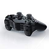 CSL - Wireless Gamepad für Playstation 2 / PS2 mit Dual Vibration - Joypad Controller | neues Modell | schwarz